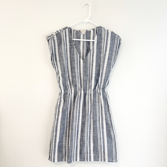 J. Crew Factory Striped V Neck Popover Dress XXS - Picture 3 of 13